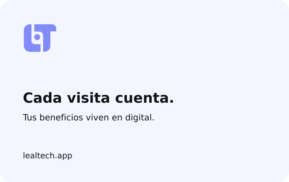 Tarjeta NFC · reverso, sin casillas de sellos